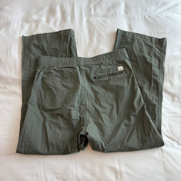 Vuori Ripstop Pants Army Green Size M Lightweight Stretch Casual Travel Joggers - Picture 4 of 6